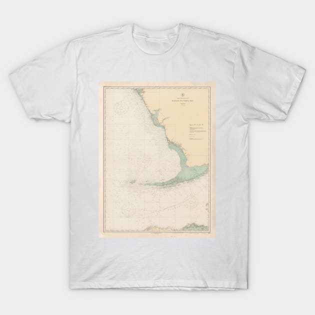 Old Florida & Cuban Coast Map (1923) Vintage Tampa Bay to Havana Chart T-Shirt by Bravuramedia